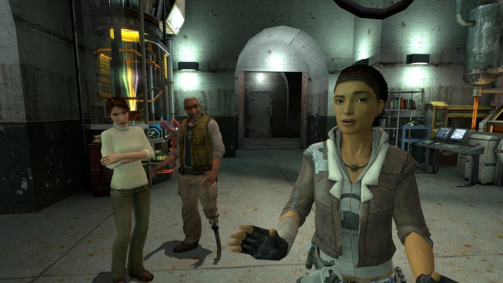Alyx Vance, Eli Vance, and Judith Mossman in Half-Life 2 Lab