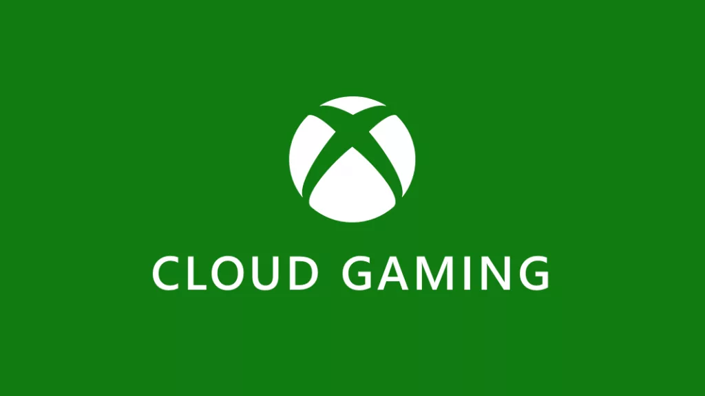 Xbox Cloud Gaming logo on a green background with white text.
