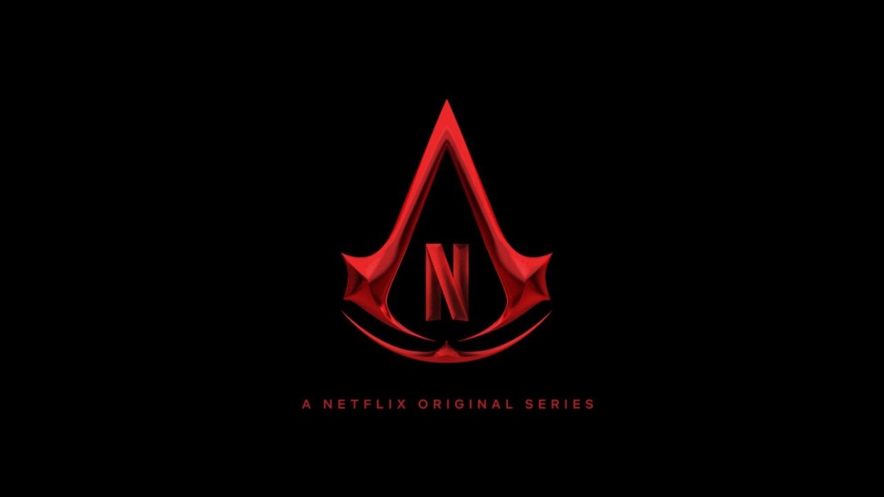 The red Assassin's Creed insignia with the Netflix N at its centre, above the words A Netflix Original Series, on a black background