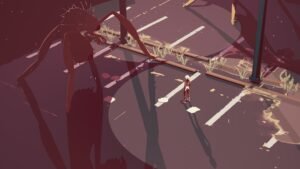 Dead Static Drive screenshot: Cars on a deserted street