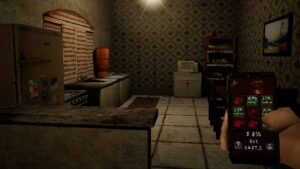 Treasure Tiger screenshot: a dim kitchen with the betting app open on a phone