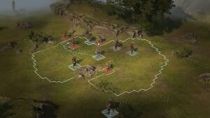 Wartales screenshot: The Wartales open-world map dotted with settlements